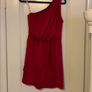 red BCBG dress